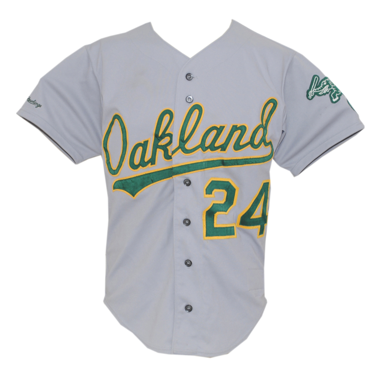 1990 Rickey Henderson Autographed Game Worn Jersey