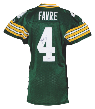 Brett Favre Green Bay Packers Autographed Custom Green Jersey Inscribed 3X MVP