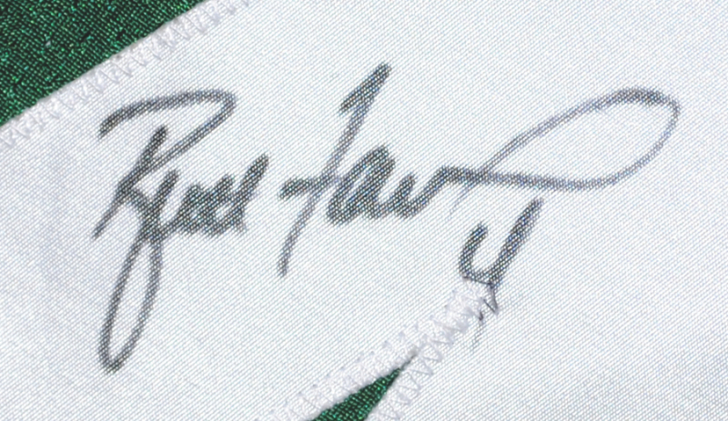 Lot Detail - 1993 Brett Favre Green Bay Packers Game-Used & Twice  Autographed Home Jersey (JSA)