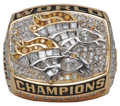 Lot Detail - 1998 Derek Loville Denver Broncos Super Bowl XXXIII Players  Ring (Copy of Player LOA)