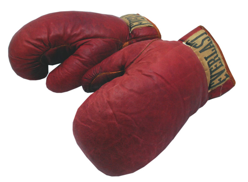 The boxing gloves of heavyweight champion Joe Louis have been donated to  the National Museum of American History in Washington on January 31, 2007.  The gloves were used in Louis' first fight