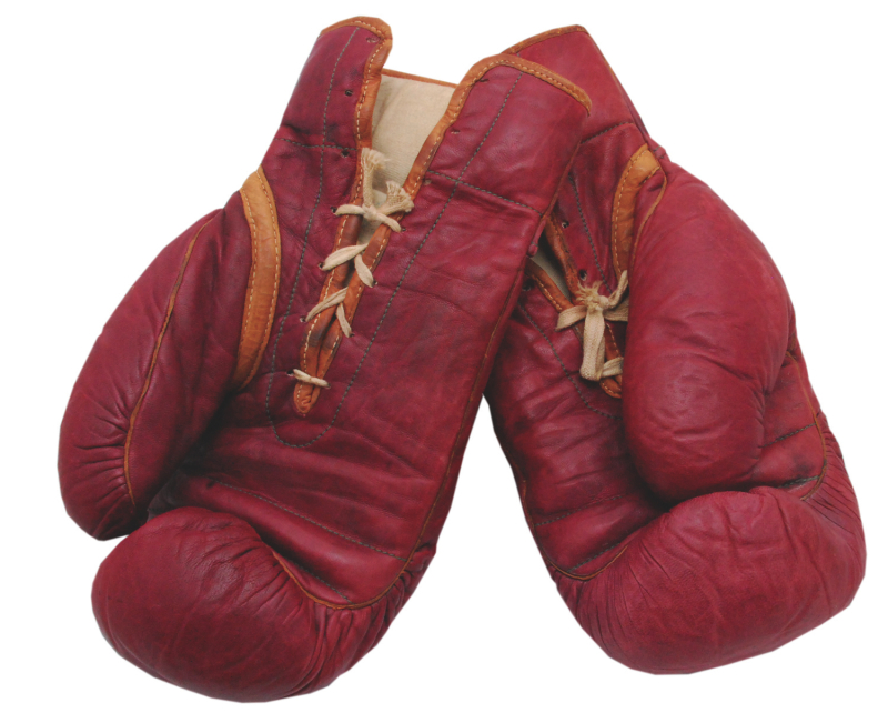 This pair of leather boxing gloves were worn by Joe Louis in the 1936 bout  with the German boxer Max Schmeling in New York City. Although…