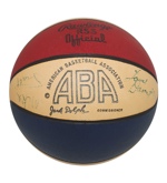 1971-72 Kentucky Colonels ABA Team Signed Jack Dolph Basketball (JSA)