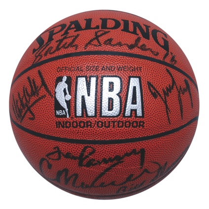 Boston Celtics Legends & Hall of Famers Autographed Basketball (Johnson Collection) (Johnson Family LOA) (JSA)
