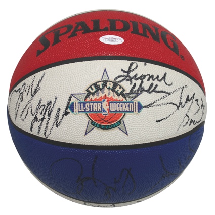 1993 NBA All-Star Team Autographed Basketball (Full JSA LOA)