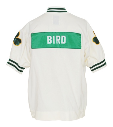 Circa 1987 Larry Bird Boston Celtics Worn Home Warm-Up Jacket