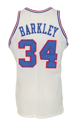 1990-91 Charles Barkley Philadelphia 76ers Game-Used & Autographed Home Uniform (2) (JSA)