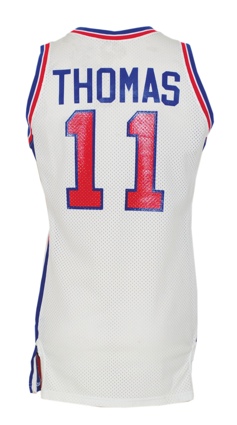 1986-87 Isiah Thomas Detroit Pistons Game-Used Home Jersey