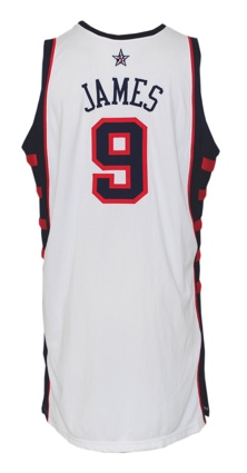 2004 LeBron James USA Olympic Game-Used Home Jersey