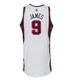 2004 LeBron James USA Olympic Game-Used Home Jersey