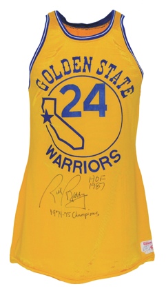 1974-75 Rick Barry Golden State Warriors Game-Used & Autographed Home Jersey (Barry LOA) (Championship Season) (JSA)