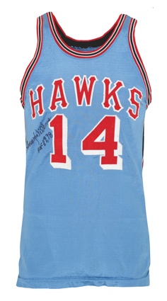 Circa 1967 Lenny Wilkens St. Louis Hawks Game-Used & Autographed Road Jersey (Wilkens LOA) (Very Rare) (JSA)