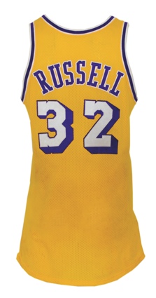 1976-77 Cazzie Russell Los Angeles Lakers Game-Used Home Jersey