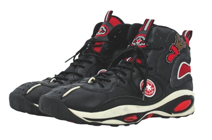 1997-98 Dennis Rodman Chicago Bulls Game-Used Sneakers (Championship Season) (Rodman Collection) (Rodman LOA)