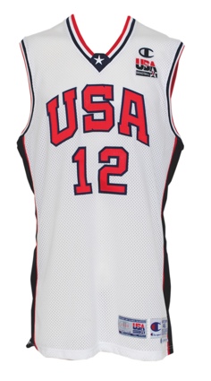 2000 Ray Allen USA Olympic Game-Used & Autographed Home Jersey (JSA)