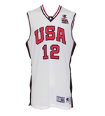 2000 Ray Allen USA Olympic Game-Used & Autographed Home Jersey (JSA)