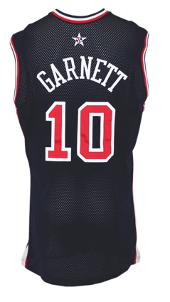 2000 Kevin Garnett USA Olympic Game-Used Road Jersey