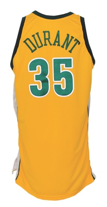 2007-08 Kevin Durant Rookie Seattle SuperSonics Game-Used Road Alternate Jersey