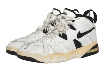 Circa 1994 David Robinson San Antonio Spurs Game-Used & Autographed Sneakers (JSA)