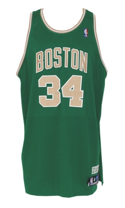 2005-06 Paul Pierce Boston Celtics Game-Used & Autographed St. Patricks Day Jersey (JSA)