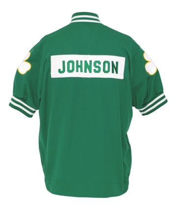 1987-88 Dennis Johnson Boston Celtics Worn Road Warm-Up Jacket