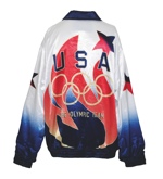 1996 Hakeem Olajuwon USA Olympic Team Worn & Autographed Warm-Up Suit (2) (Olajuwon Charity LOA) (JSA)