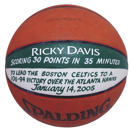 1/4/2005 Ricky Davis Boston Celtics Game Ball