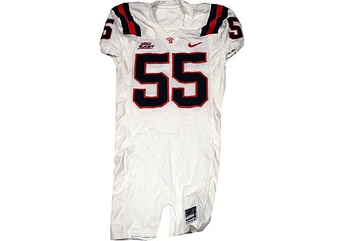 # 55 Williams Syracuse 2006 Game Used White Football Jersey (Steiner COA)