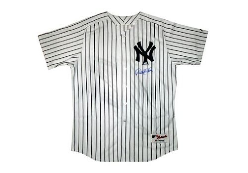 Derek Jeter Autographed Yankees Authentic Home Pinstripe Jersey (Signed on Front) (MLB Auth) (Steiner COA)