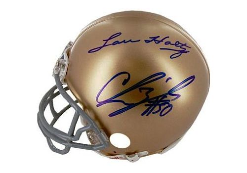 1988 Notre Dame National Champs 5 Signature Mini Helmet (LE 88) (Steiner COA)