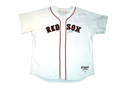 David Ortiz Autographed Red Sox Authentic Home White Majestic Jersey (Steiner COA)