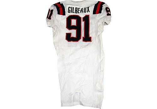 # 91 Gilbeaux Syracuse 2006 Game Used White Football Jersey (Steiner COA)