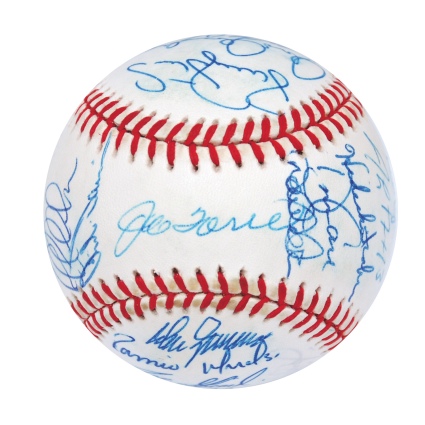 1999 NY Yankees World Championship Team Autographed Baseball (JSA)
