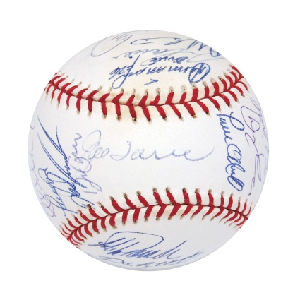 2000 NY Yankees World Championship Team Autographed Baseball (JSA)