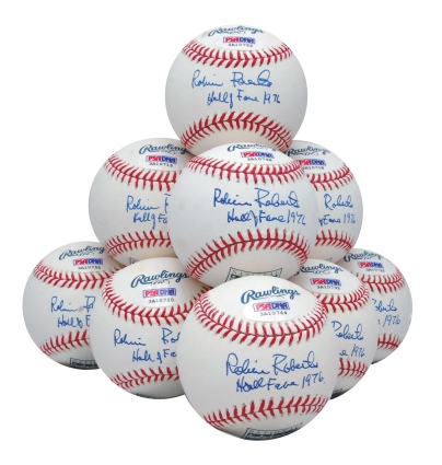 One Dozen Robin Roberts Single-Signed Baseballs Inscribed "Hall of Fame 1976" (12) (JSA)