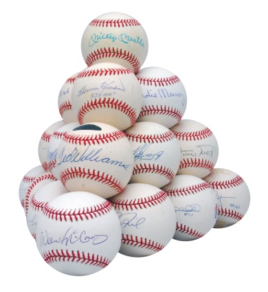 Huge Lot of 500 HR Hitters Single-Signed Graded Baseballs (Graded 7.5 - 9) (22) (JSA)