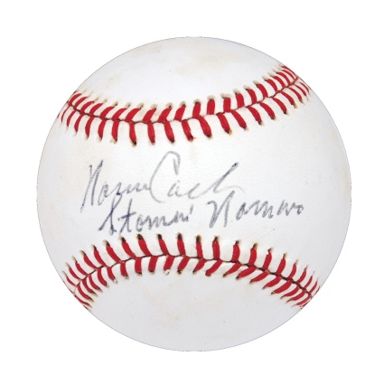 Norm Cash Single-Signed Baseball Inscribed "Stormin Norman" (JSA)