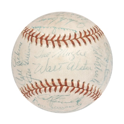 1956 Brooklyn Dodgers Team Autographed Baseball (World Series Year) (Full JSA LOA)