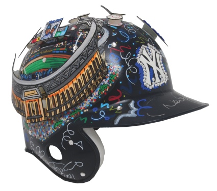 Derek Jeter Autographed NY Yankees Fazzino Hand Painted Mini Helmet (JSA)