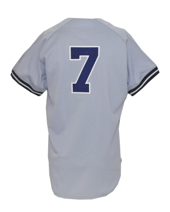 1989 Mickey Mantle NY Yankees Coaches Worn Road Jersey