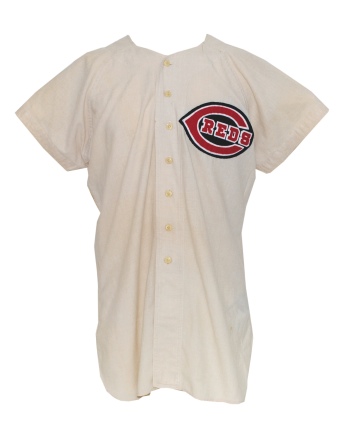 1953 Hobie Landrith Cincinnati Reds Game-Used Home Flannel Jersey