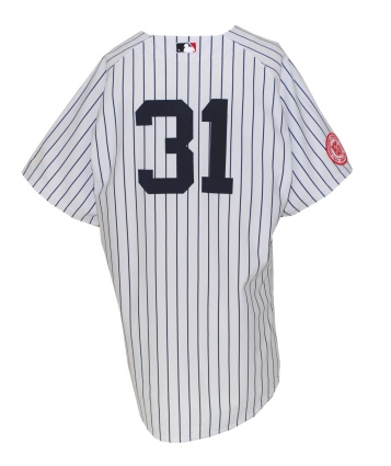 2005 Aaron Small NY Yankees Game-Used Home Jersey with Katrina Salvation Army Patch (Yankees-Steiner LOA)