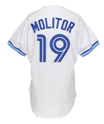1995 Paul Molitor Toronto Blue Jays Game-Used & Autographed Home Jersey (JSA)
