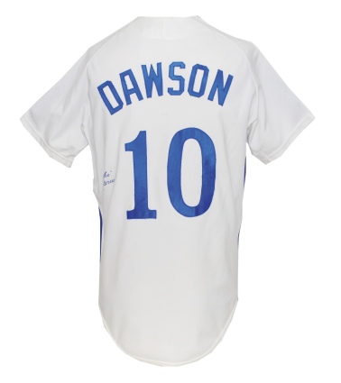1985 Andre Dawson Montreal Expos Game-Used & Autographed Home Uniform (2) (Team Repairs) (JSA)
