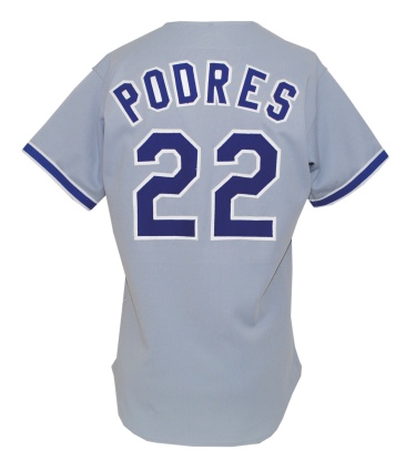 Early 1980s Johnny Podres LA Dodgers Coaches Worn & Autographed Road Jersey (JSA)