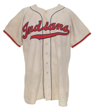 1950 #39 Cleveland Indians Game-Used Home Flannel Jersey with 1949 Game-Used Flannel Pants (2)