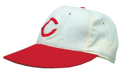 1958-59 Tom Acker Cincinnati Reds Game-Used Road Cap