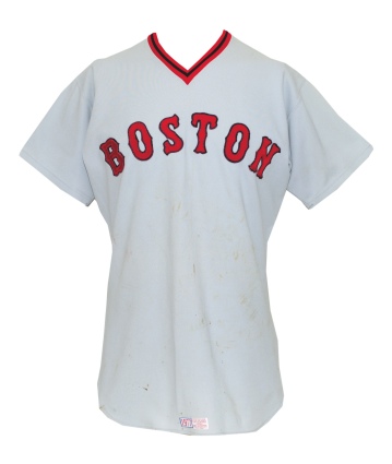 1977 Don Zimmer Boston Red Sox Managers Worn Road Jersey (Bat Boy Letter)