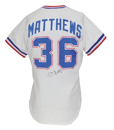 1980 Gary Matthews Atlanta Braves Game-Used & Autographed Home Jersey (JSA)