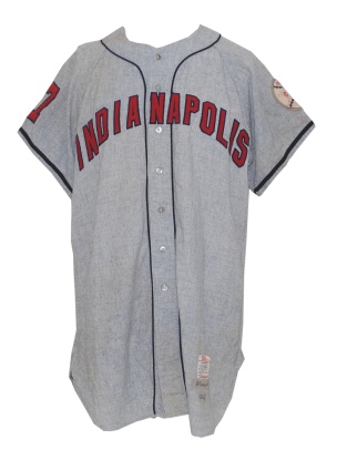 1963 Rollie Hemsley Indianapolis Indians Managers Worn Road Flannel Jersey (Triple A Championship Season)